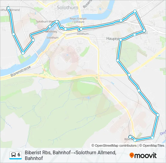 6 Bus Line Map