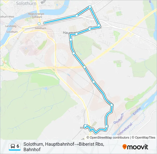 6 Bus Line Map