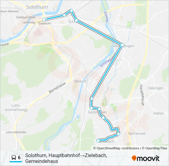 6 Bus Line Map