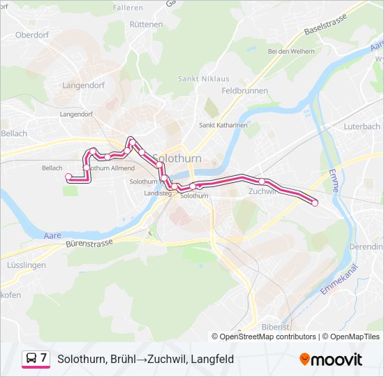 7 Bus Line Map