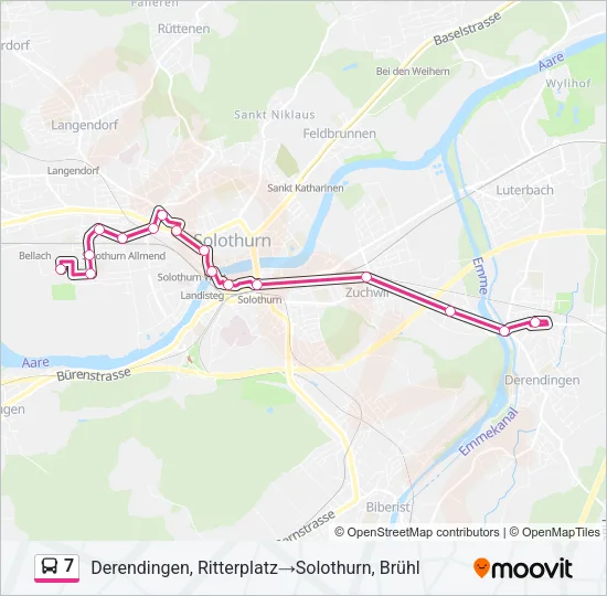 7 Bus Line Map
