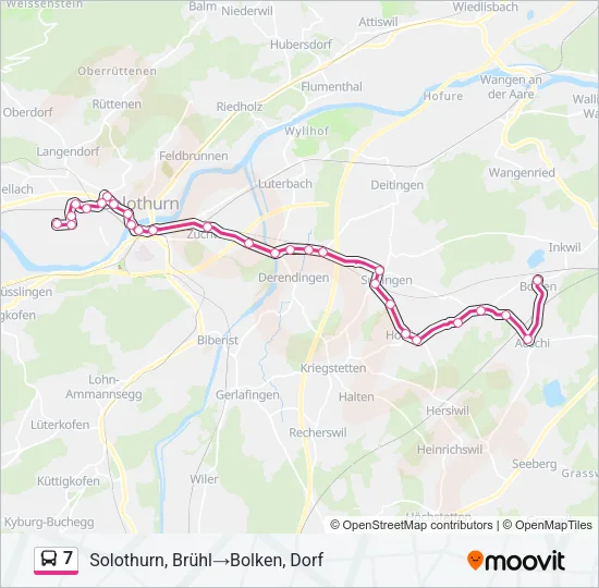 7 Bus Line Map
