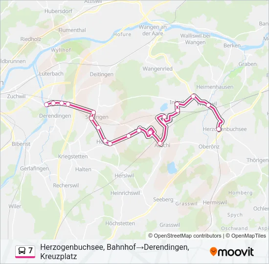 7 Bus Line Map