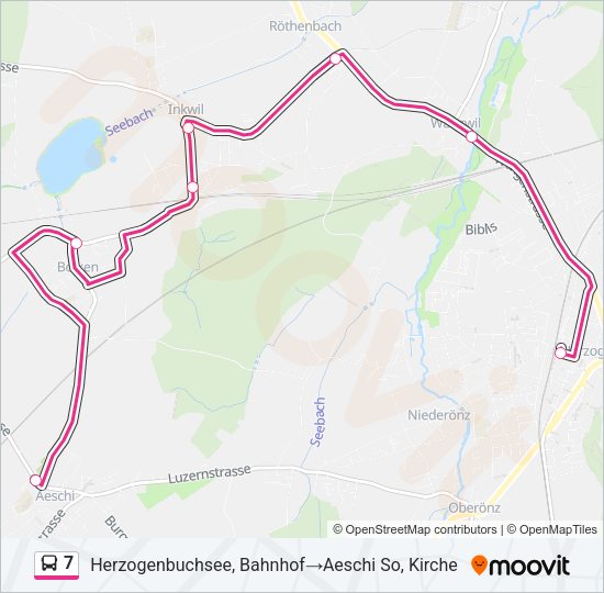 7 Bus Line Map