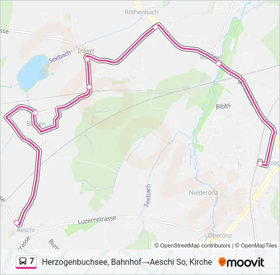7 Bus Line Map