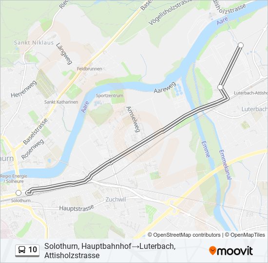 10 Bus Line Map