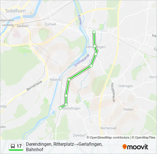 17 Bus Line Map