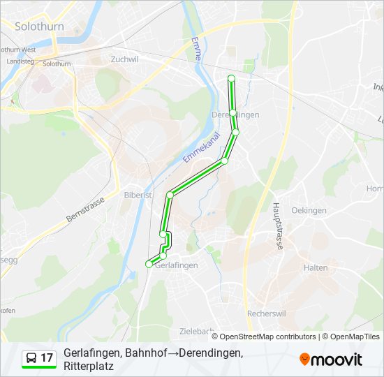 17 Bus Line Map
