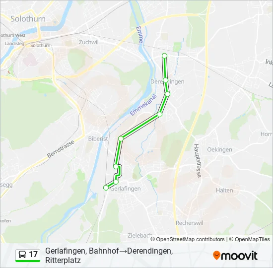 17 Bus Line Map