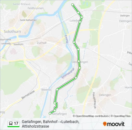 17 Bus Line Map