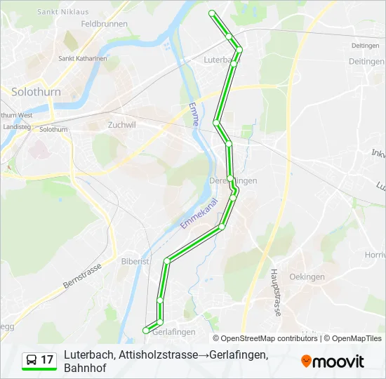 17 Bus Line Map