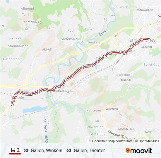 2 Bus Line Map