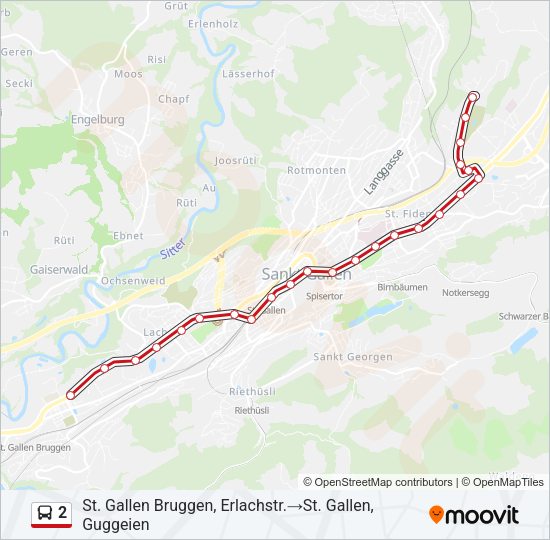 2 Bus Line Map