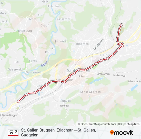 2 Bus Line Map