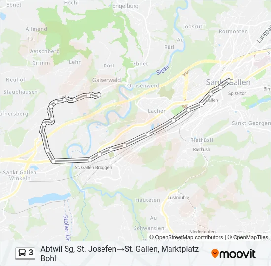 3 Bus Line Map