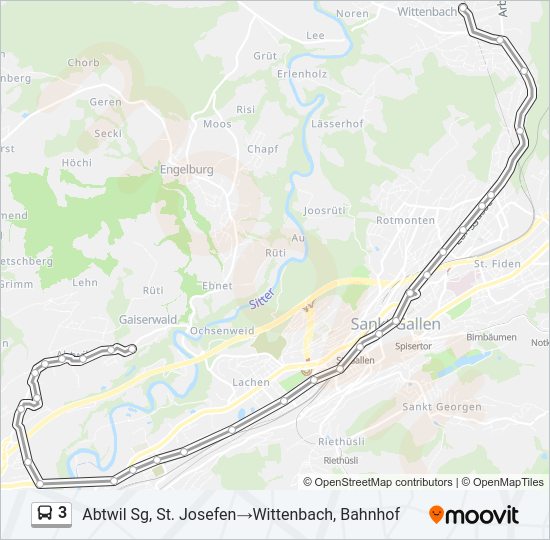 3 Bus Line Map