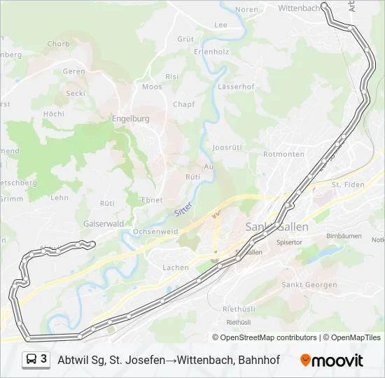 3 Bus Line Map
