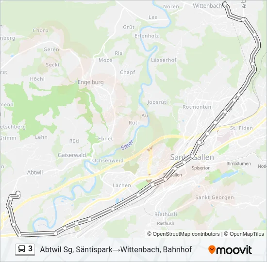 3 Bus Line Map