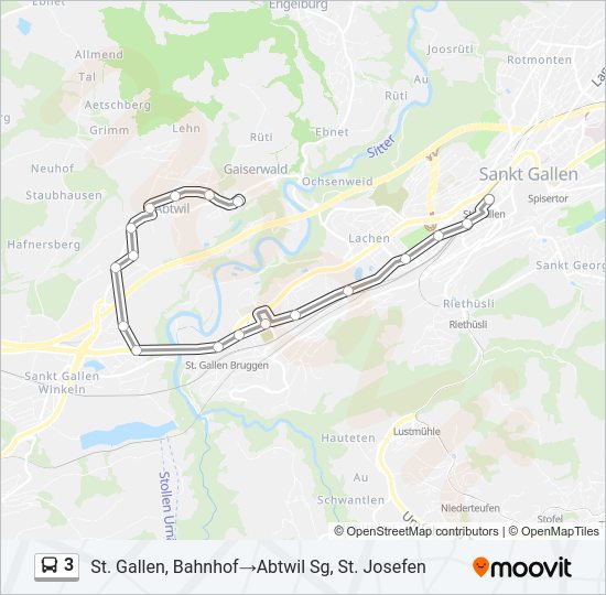 3 Bus Line Map