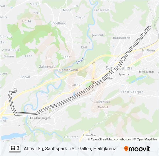 3 Bus Line Map