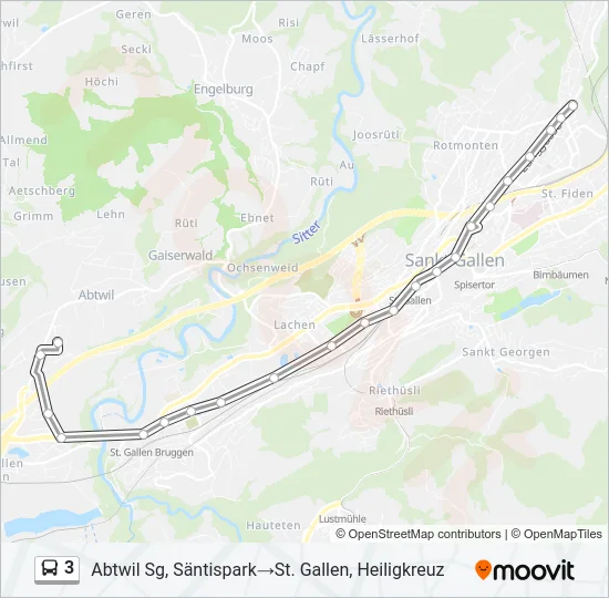 3 Bus Line Map