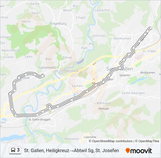 3 Bus Line Map