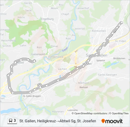 3 Bus Line Map