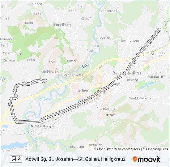 3 Bus Line Map