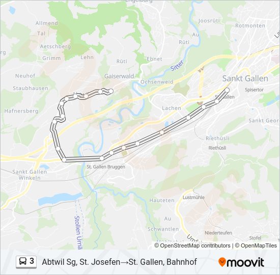 3 Bus Line Map