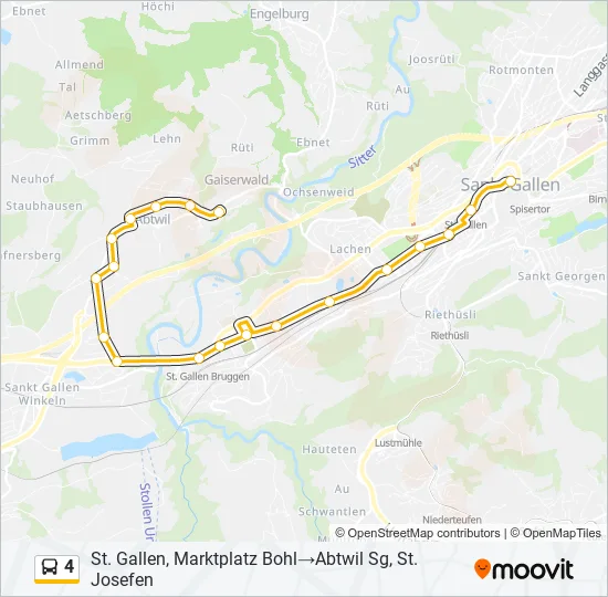 4 Bus Line Map