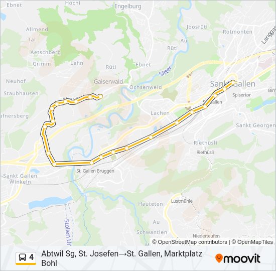 4 Bus Line Map