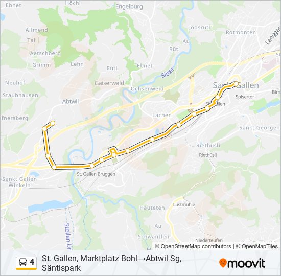 4 Bus Line Map