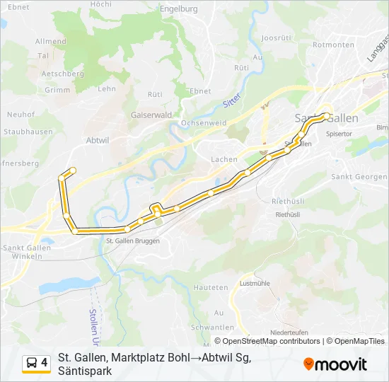 4 Bus Line Map