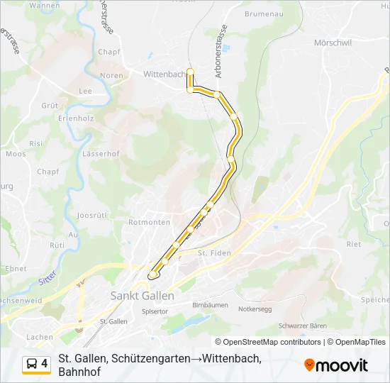 4 Bus Line Map