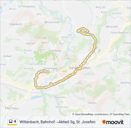 4 Bus Line Map