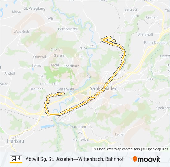 4 Bus Line Map