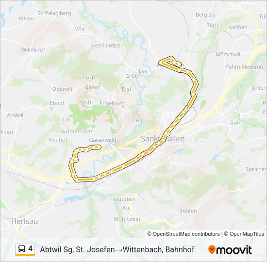 4 Bus Line Map