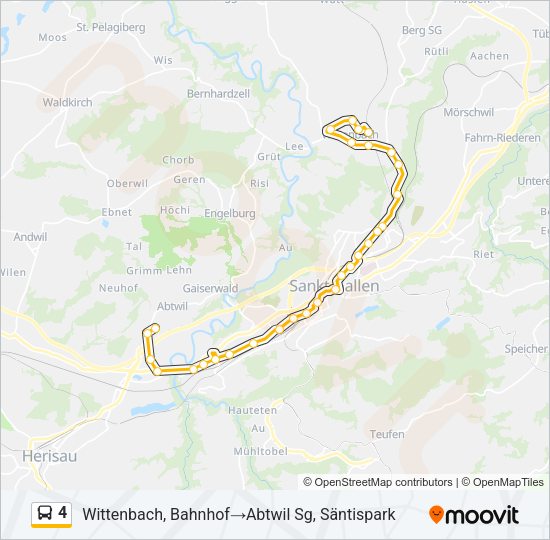 4 Bus Line Map
