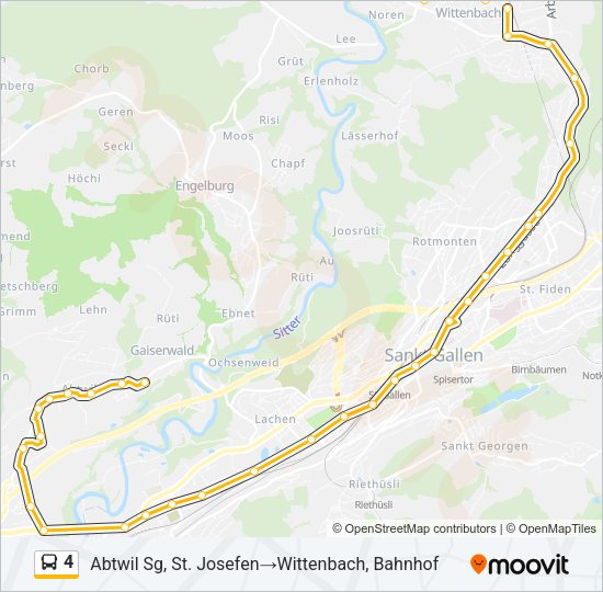 4 Bus Line Map