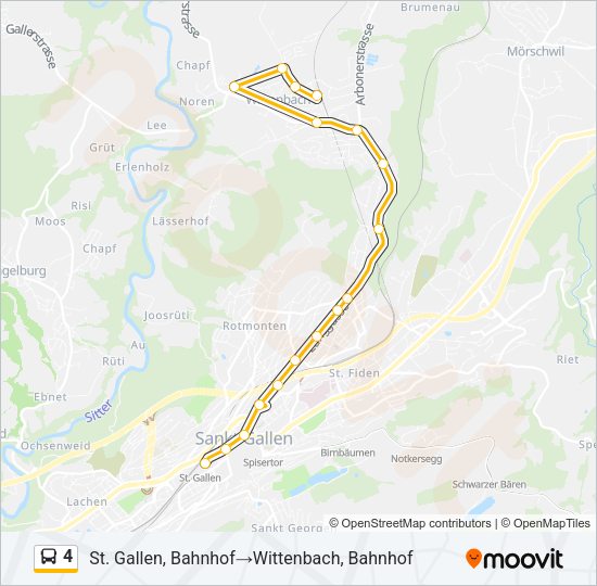 4 Bus Line Map