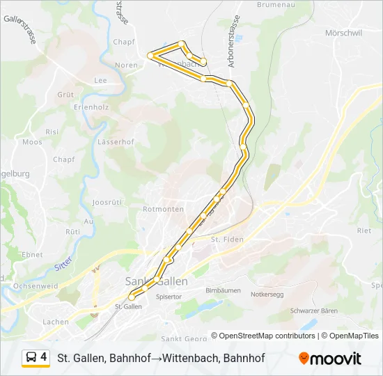 4 Bus Line Map