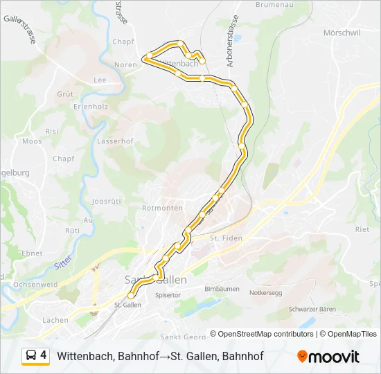 4 Bus Line Map