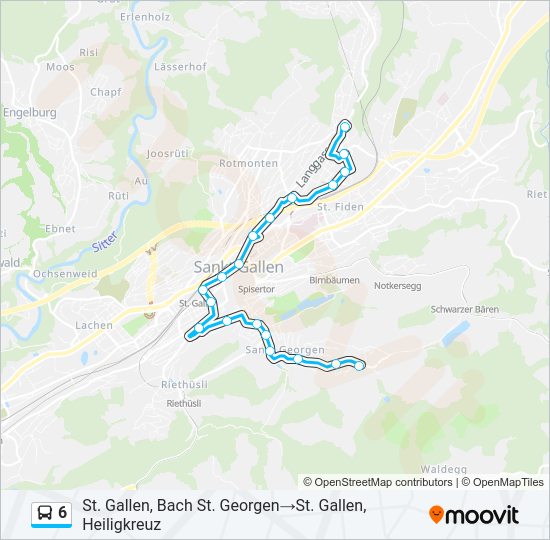 6 Bus Line Map