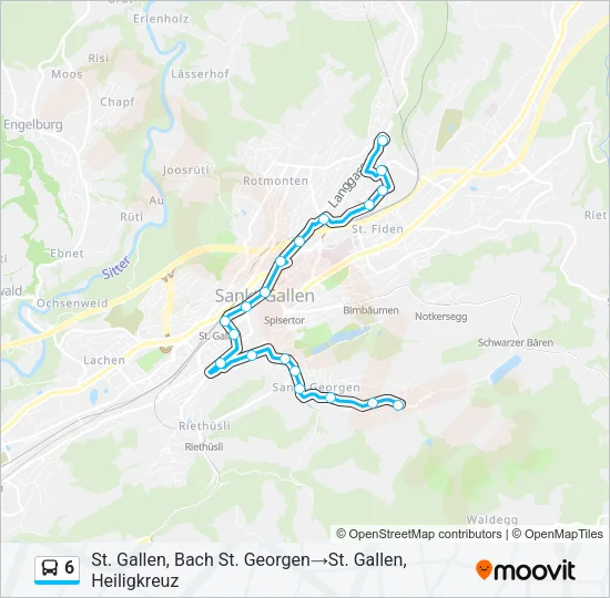6 Bus Line Map