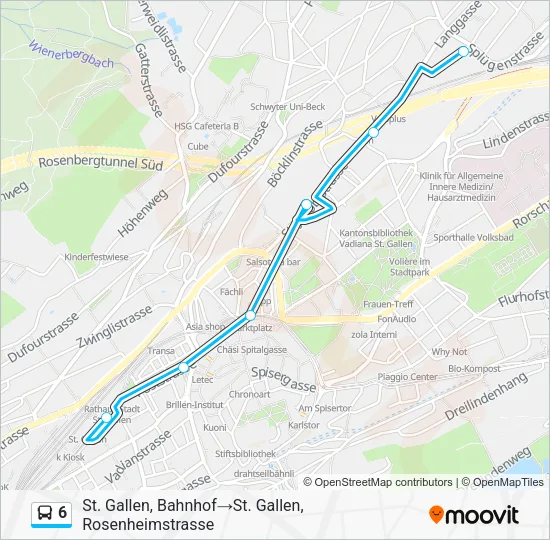 6 Bus Line Map