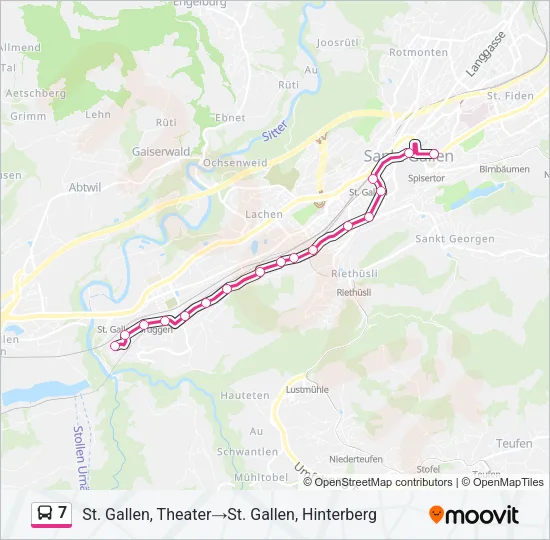 7 Bus Line Map