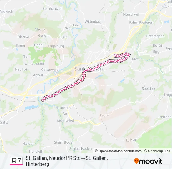 7 Bus Line Map