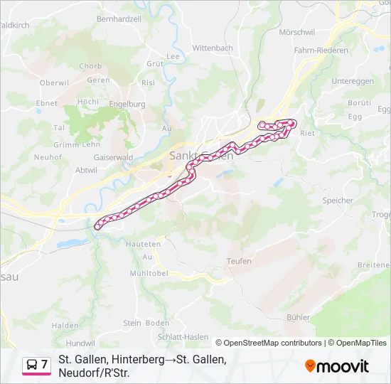 7 Bus Line Map