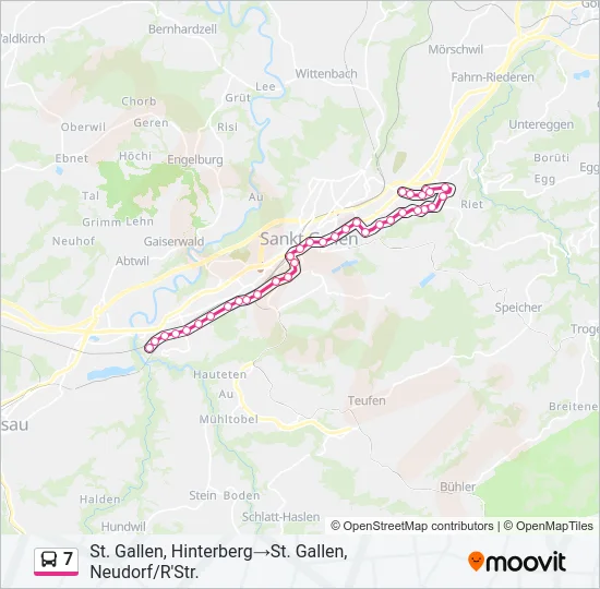 7 Bus Line Map