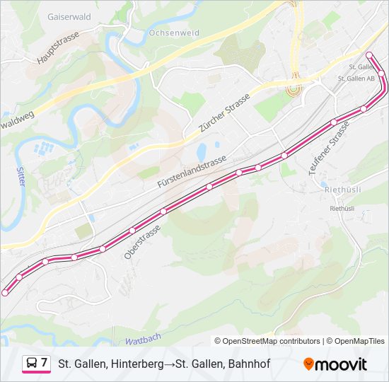 7 Bus Line Map